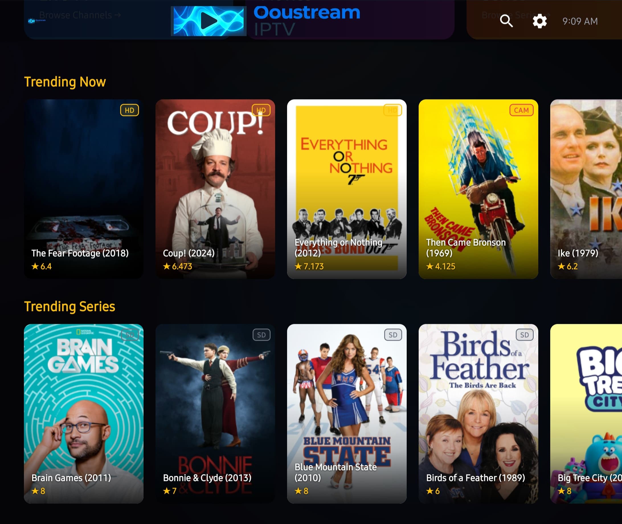 Ooustream IPTV - Trending